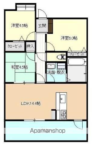 ルネッサンス21福岡東(3LDK/5階)の間取り写真