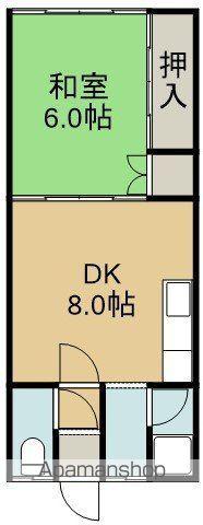 クニハイツA(1DK/2階)の間取り写真