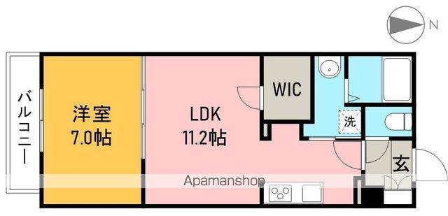 リップル・オリジン(1LDK/2階)の間取り写真