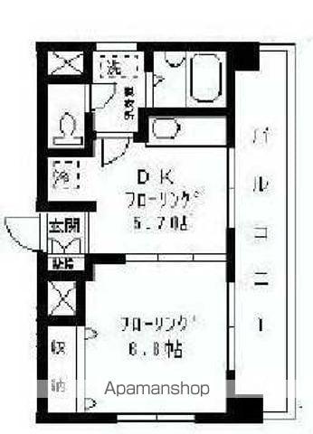 アドリアーノ(1DK/10階)の間取り写真