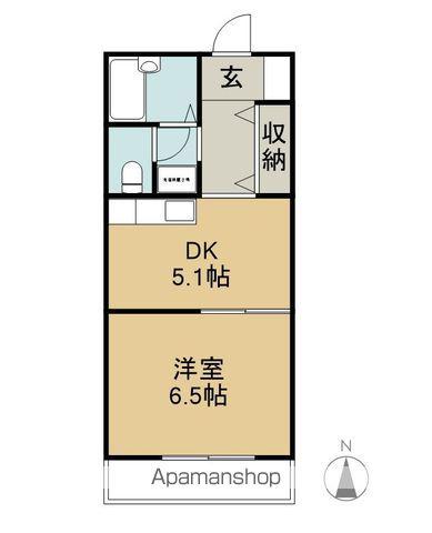 エスペランサ2(1DK/2階)の間取り写真