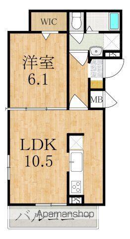 ラヴィエールⅡ(1LDK/3階)の間取り写真
