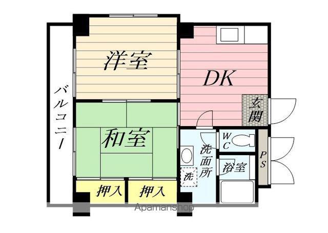 RAYHAUS横濱鶴見Ⅰ(2DK/5階)の間取り写真