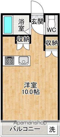 メゾンETO1(1K/2階)の間取り写真