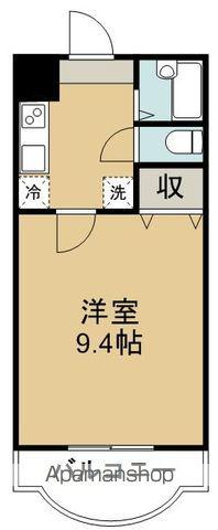 サンパーク・14(1K/2階)の間取り写真