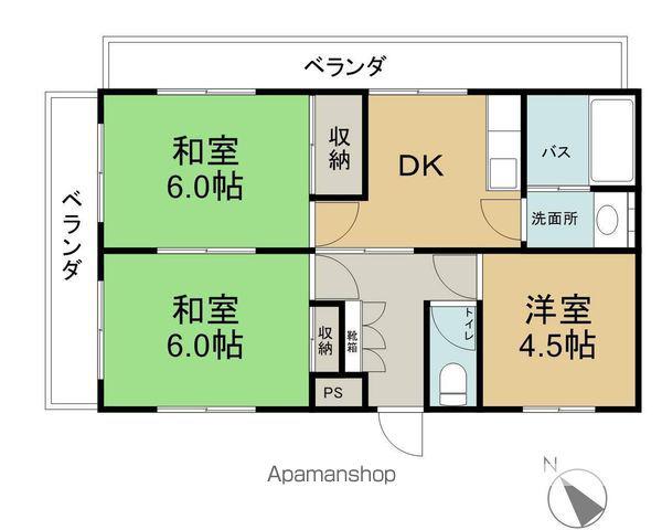 アーバン新町(3DK/2階)の間取り写真