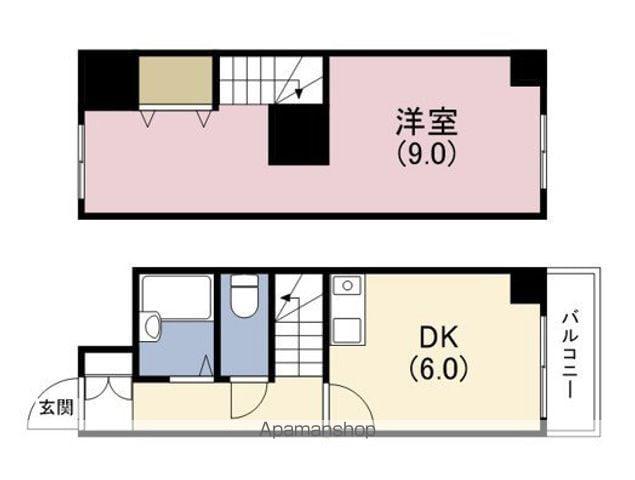 エフアール城東中央(1DK/2階)の間取り写真