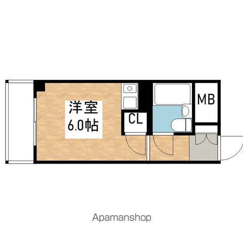 サンハイツ喜多村(ワンルーム/3階)の間取り写真