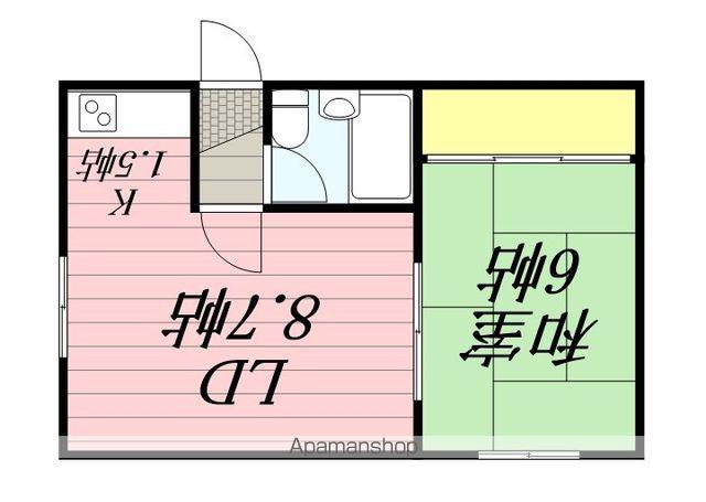 コーポさかい(1LDK/3階)の間取り写真