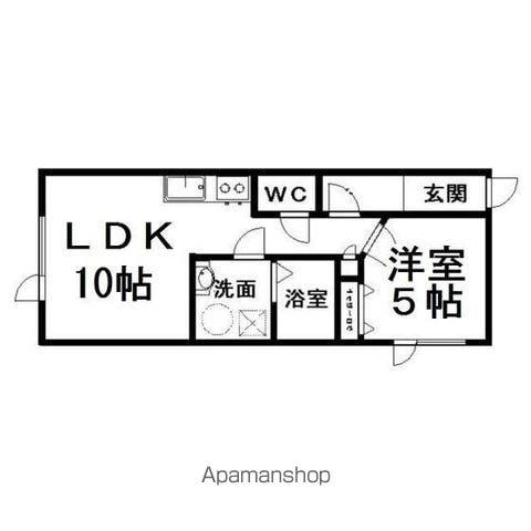 レジデンスベルビュー(1LDK/1階)の間取り写真