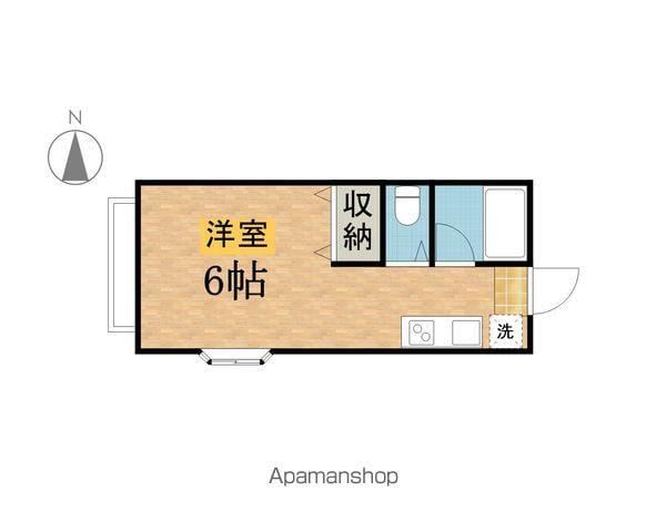 エステートピア北野(ワンルーム/2階)の間取り写真