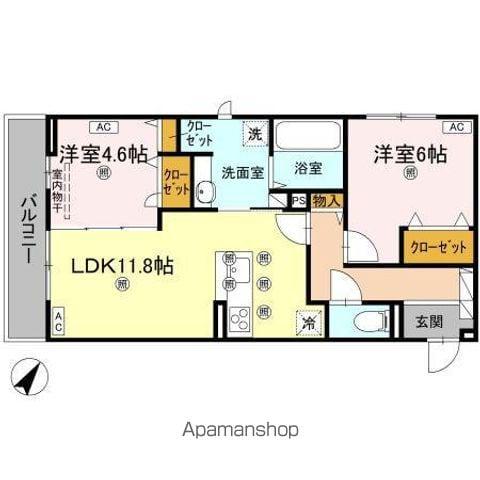 リエートパーク(2LDK/2階)の間取り写真