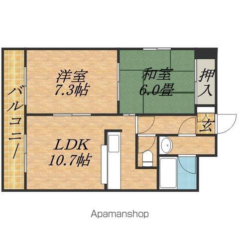 リゾルテ中央(2LDK/8階)の間取り写真