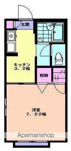 レジデンス槻山(1K/2階)の間取り写真