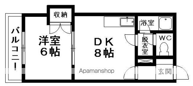 マーベリック帯広東(1DK/3階)の間取り写真