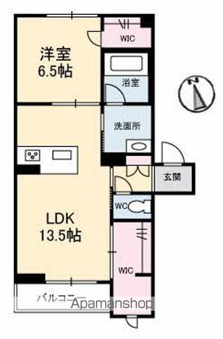 グランベレオ西新涯ⅡBELS認証(1LDK/3階)の間取り写真