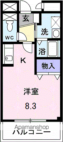 グレイスヴィラ(ワンルーム/3階)の間取り写真