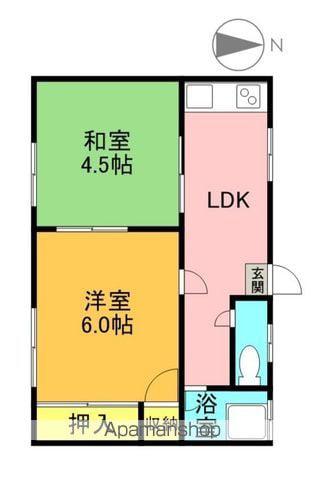村上アパート(2LDK/2階)の間取り写真