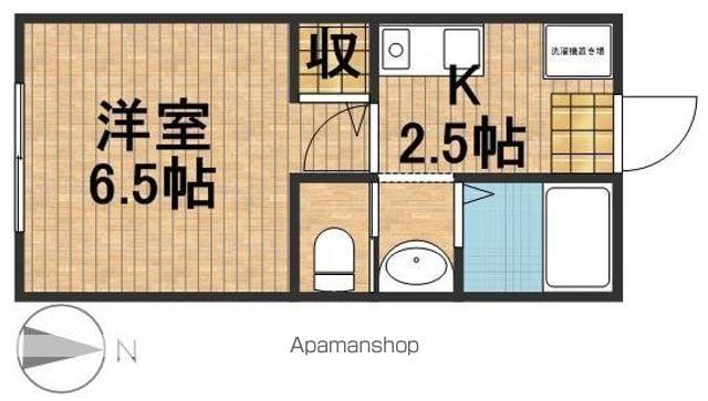 グラーヴェ幸(1K/2階)の間取り写真