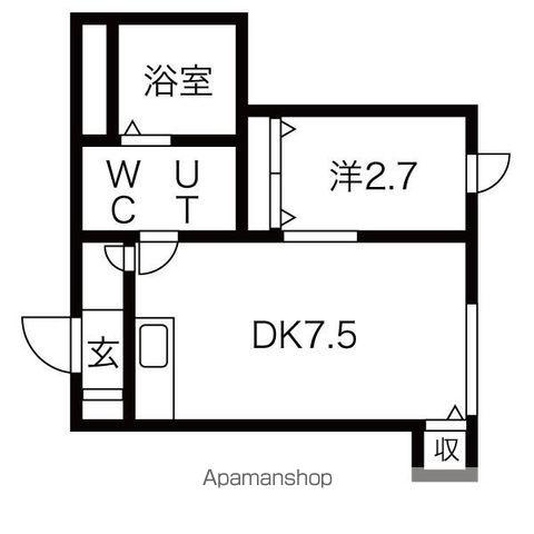 BELANGRIAK国見(1DK/1階)の間取り写真