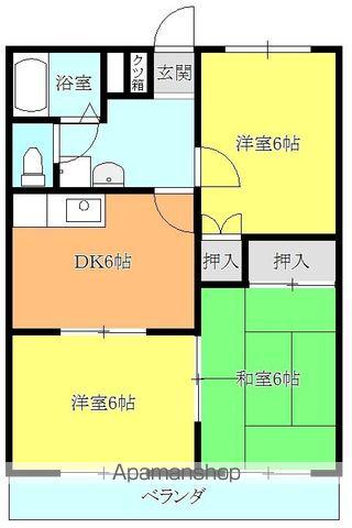 メゾン旭ヶ丘(3DK/2階)の間取り写真