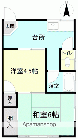 平神コーポ(2K/1階)の間取り写真