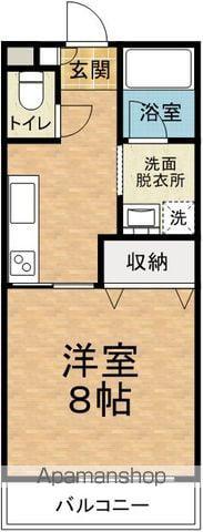 千歳橋ビル(1K/6階)の間取り写真