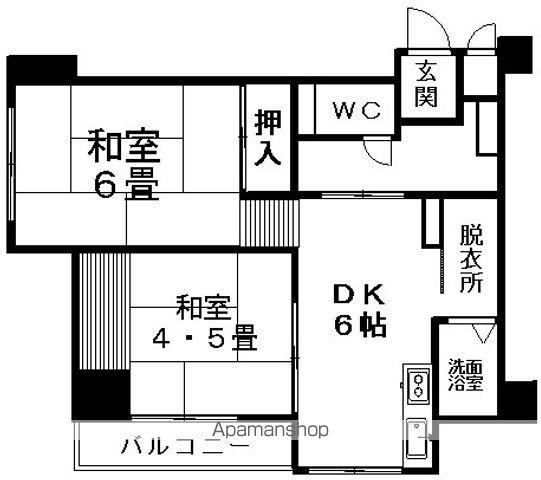 コーポ森久(2DK/3階)の間取り写真