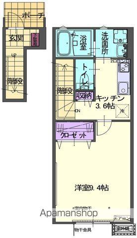 GRAN HILLS SUWA(1K/2階)の間取り写真