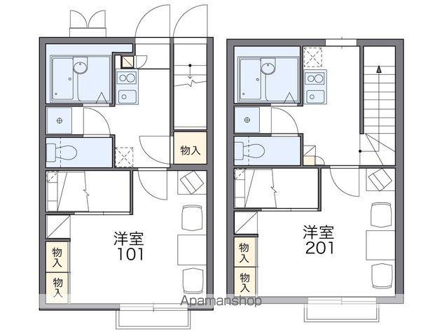 レオパレスコンフォート山手A(1K/1階)の間取り写真