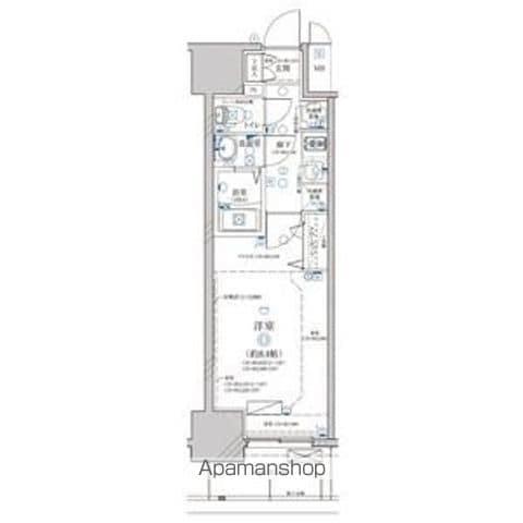 ディアレイシャス浅間町(1K/4階)の間取り写真