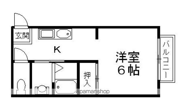 NASU25(ワンルーム/2階)の間取り写真