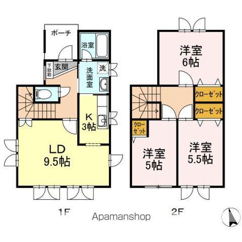 山田レンタルハウス(3LDK)の間取り写真