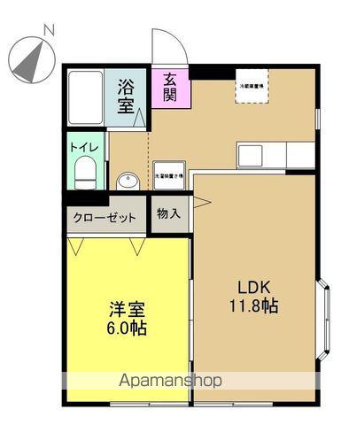 カーサラルジュ(1LDK/1階)の間取り写真