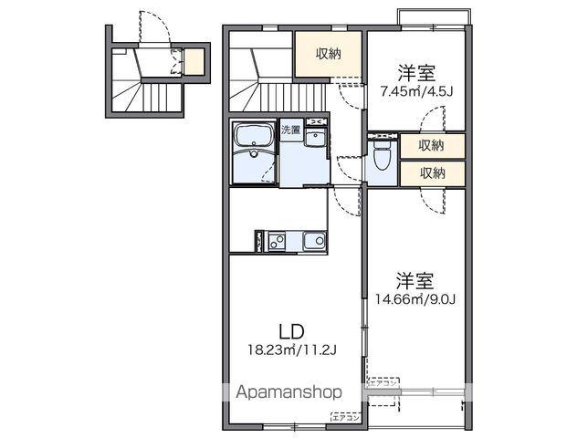 レオネクストジュヌ エルブ(2LDK/2階)の間取り写真