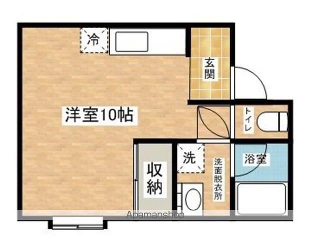 VILLAベルウッド(ワンルーム/1階)の間取り写真