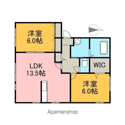 ルピナス(2LDK/1階)の間取り写真
