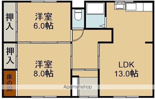 三浦アパート(2LDK/1階)の間取り写真