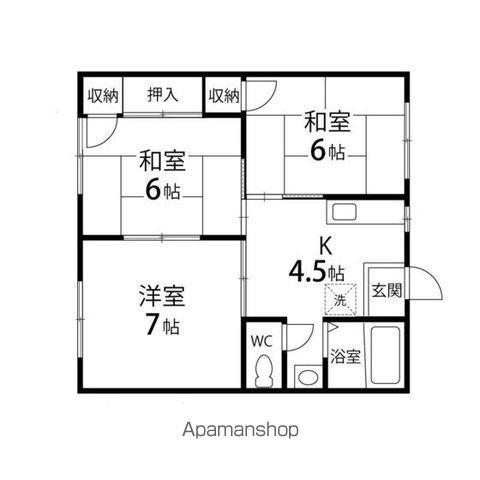 フレグランス南中山D(3K/1階)の間取り写真