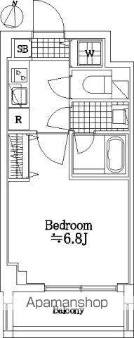 ザ・レジデンス・オブ・トーキョーSO03(1K/7階)の間取り写真