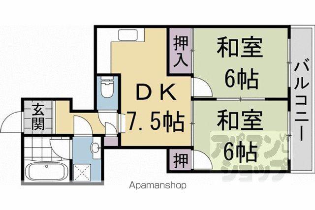 ABIL21(2DK/4階)の間取り写真