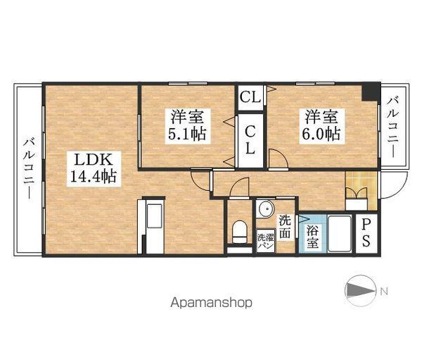 ミラージュファースト(2LDK/4階)の間取り写真