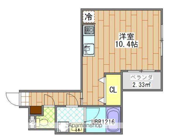 クラストガーデンIII(ワンルーム/2階)の間取り写真