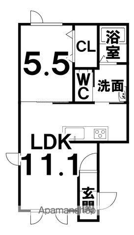 ユーフォリアⅡ(1LDK/1階)の間取り写真