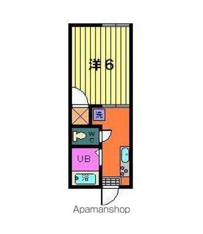 第二サフランハイツ(1K/1階)の間取り写真