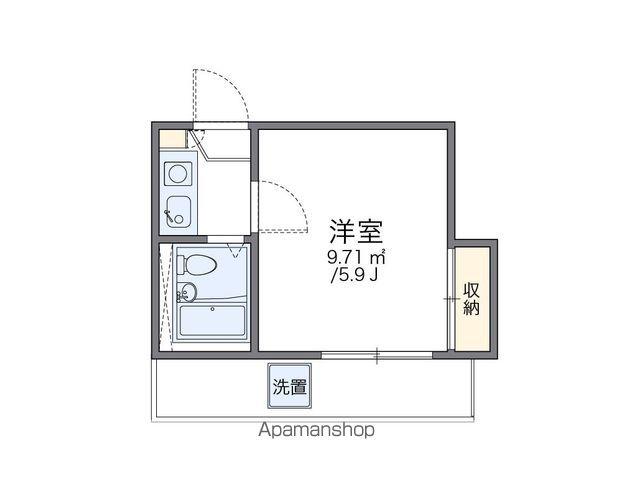 レオパレス下小田井第2(1K/2階)の間取り写真