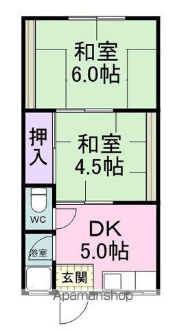 ヴィラ尾崎(2DK/1階)の間取り写真