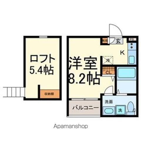 ROROつゆはし(1K/1階)の間取り写真