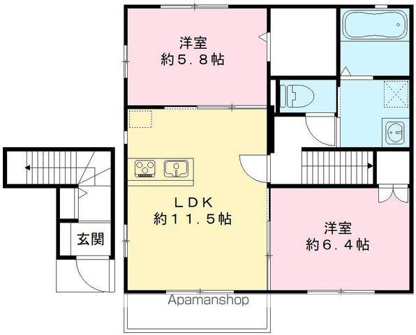 ST.SPRING COURT(2LDK/2階)の間取り写真