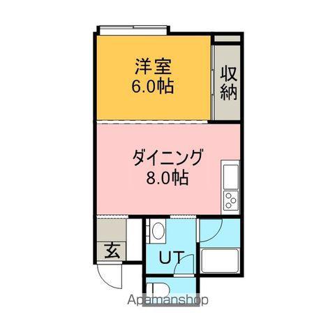 グリュックハイム(1LDK/3階)の間取り写真